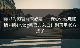你以为的官网未必是——糖心vlog电脑版 - 糖心vlog新官方入口！别再用老方法了